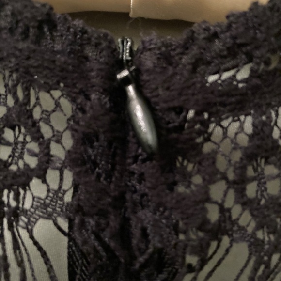 Blanc Black & Nude Lace Mini Dress Size S Fits Like XS or XXS Excellent Used Con - Picture 5 of 12